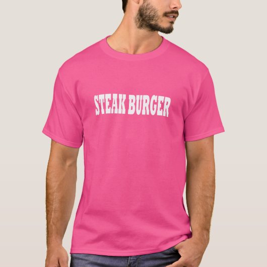 ステーキバーガーのコスチュームハロウィーン Tシャツ (正面)