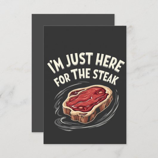 ステーキビーフミート好きにはちょうどここに来た サンキューカード (正面/裏面)