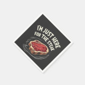 ステーキビーフミート好きにはちょうどここに来た スタンダードカクテルナプキン (角)