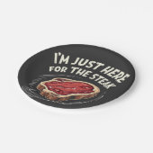 ステーキビーフミート好きにはちょうどここに来た ペーパープレート (アングル)