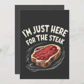 ステーキビーフミート好きにはちょうどここに来た 招待状 (正面/裏面)