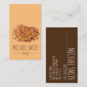 ステーキフランスのフライ揚げポテトチップス・シェフ 名刺 (正面/裏面)