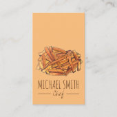 ステーキフランスのフライ揚げポテトチップス・シェフ 名刺 (正面)