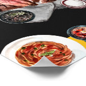 ステーキフードウォーター色 ポスター (角)