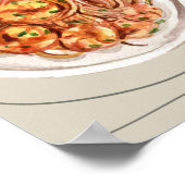 ステーキフードウォーター色 ポスター (角)