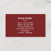 ステーキフード水彩名刺 名刺 (裏面)