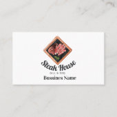 ステーキフード水彩名刺 名刺 (正面)