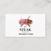 ステーキフード水彩名刺 名刺 (正面)