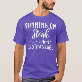 ステーキランニングーとクリスマス応援ステーキギフトセント Tシャツ