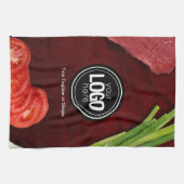 ステーキレストランのパーソナライズテーマ キッチンタオル (横)