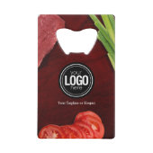 ステーキレストランのパーソナライズテーマ クレジットカード栓抜き (裏面)