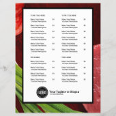 ステーキレストランのパーソナライズテーマ チラシ (裏面)