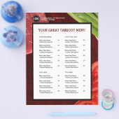 ステーキレストランのパーソナライズテーマ チラシ (シングル)