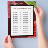 ステーキレストランのパーソナライズテーマ チラシ (手)