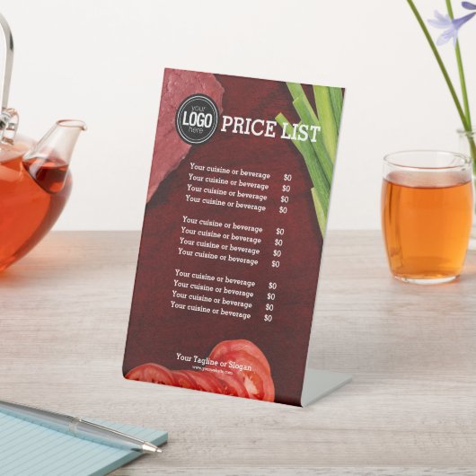 ステーキレストランのパーソナライズテーマ 台座サイン (インサイチュ)