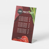 ステーキレストランのパーソナライズテーマ 台座サイン (正面)