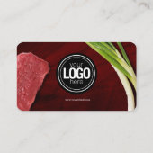 ステーキレストランのパーソナライズテーマ 名刺 (裏面)