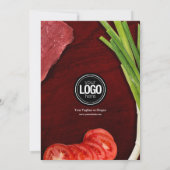 ステーキレストランのパーソナライズテーマ 招待状 (裏面)