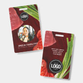 ステーキレストランのパーソナライズ バッジ (正面＆裏面)