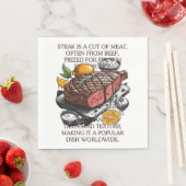 ステーキヴィンテージスケッチ(CallisC Arts ⭐ ⭐ ⭐ T-Shirt) スタンダードランチョンナプキン (インサイチュ)