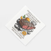 ステーキヴィンテージスケッチ(CallisC Arts ⭐ ⭐ ⭐ T-Shirt) スタンダードランチョンナプキン (角)