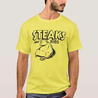 ステーキ及びRibs_Advertisement Tシャツ