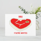 ステーキ招待状テンプレート 招待状 (スタンド正面)