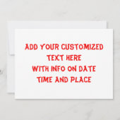 ステーキ招待状テンプレート 招待状 (裏面)