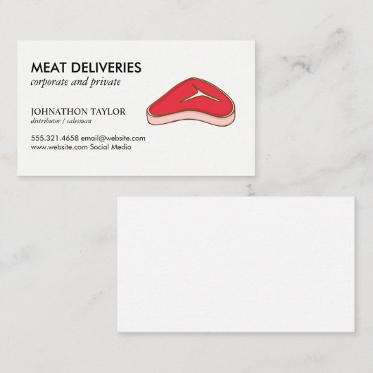 ステーキ 名刺 (正面/裏面)