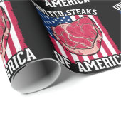 ステークス愛おもしろい者アメリカ肉肉肉肉屋ユーモア ラッピングペーパー (ロールコーナー)