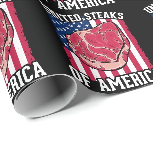 ステークス愛おもしろい者アメリカ肉肉肉肉屋ユーモア ラッピングペーパー (ロールコーナー)