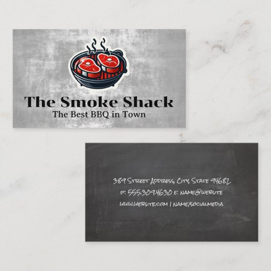 ステークス料理オンオープングリル 名刺 (正面/裏面)