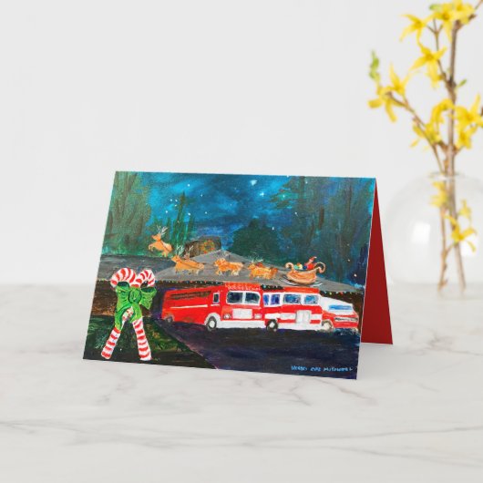 ステーションセブンホリデーフォールディンググリーティングカード カード (黄色い花)