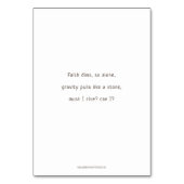 ステーションセブン、イエス秋#2、祈りの言葉カード テーブルナンバー (裏面)