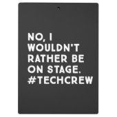 ステージおもしろいマネージャーと技術乗務員ライフ引用文 クリップボード (裏面)