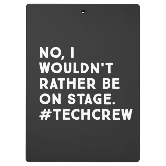 ステージおもしろいマネージャーと技術乗務員ライフ引用文 クリップボード (裏面)