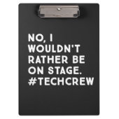 ステージおもしろいマネージャーと技術乗務員ライフ引用文 クリップボード (正面)