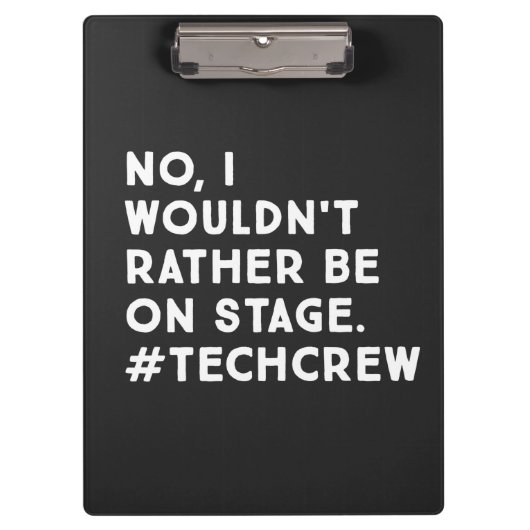 ステージおもしろいマネージャーと技術乗務員ライフ引用文 クリップボード (正面)