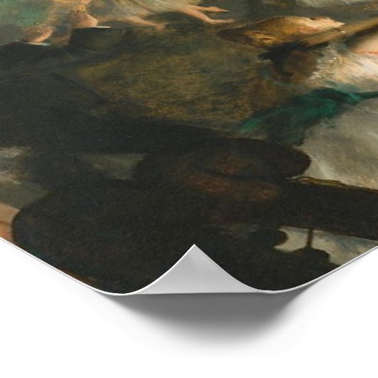 ステージでのバレエのリハーサルをエドガー・デガス ポスター (角)