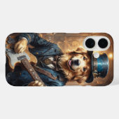 ステージでギターを演奏するゴールデンレトリバー Case-Mate iPhoneケース (裏面 (横))