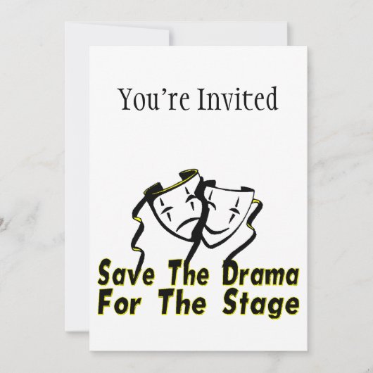 ステージのための戯曲を救って下さい 招待状 (正面)