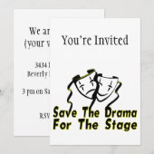 ステージのための戯曲を救って下さい 招待状 (正面/裏面)