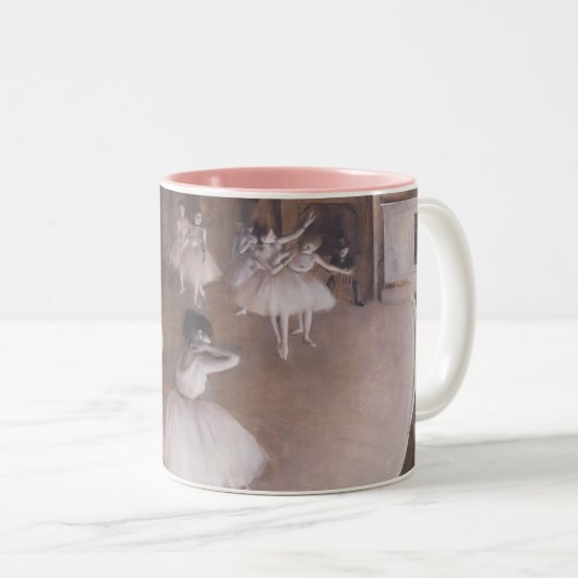 ステージのエドガー・ドガ|のバレエのリハーサル、1874年 ツートーンマグカップ (正面右)