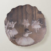 ステージのエドガー・ドガ|のバレエのリハーサル、1874年 ラウンドクッション (裏面)