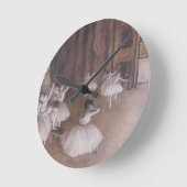 ステージのエドガー・ドガ|のバレエのリハーサル、1874年 ラウンド壁時計 (傾斜)