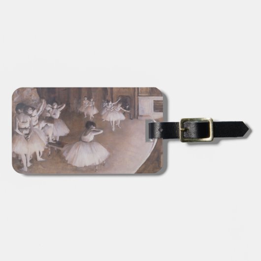 ステージのエドガー・ドガ|のバレエのリハーサル、1874年 ラゲッジタグ (正面横)