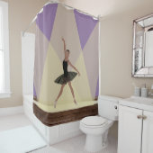 ステージのシャワー・カーテンのアフリカ系アメリカ人のバレリーナ シャワーカーテン (インサイチュ)
