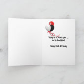 ステージのスポットライトの第65誕生日 カード (内部)