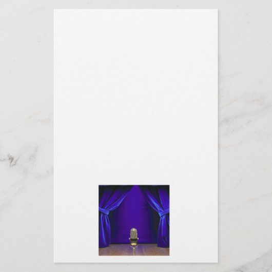 ステージのレトロのマイクロフォン 便箋 (正面)