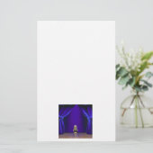 ステージのレトロのマイクロフォン 便箋 (スタンド正面)